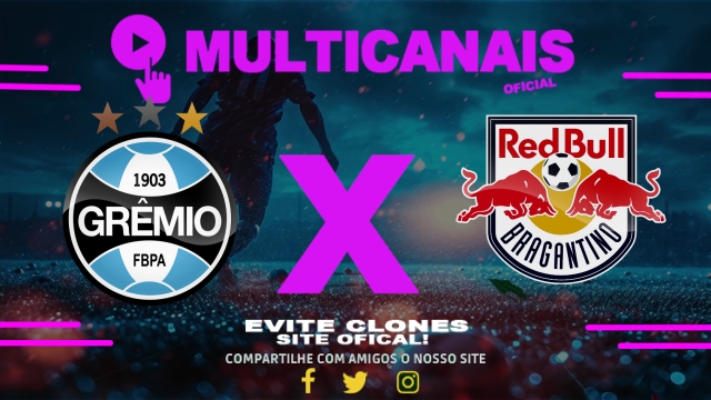 Assistir Grêmio x Red Bull Bragantino AO VIVO Online 18/05/2025